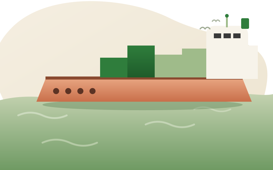 Cargo ship AgGroGates Cargo Container on the Oceans